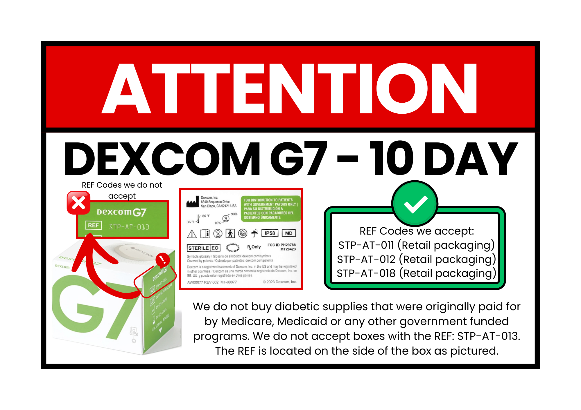 Sell Dexcom G7 Sensors