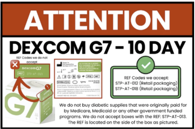 Sell your unused Dexcom G7 sensors for cash